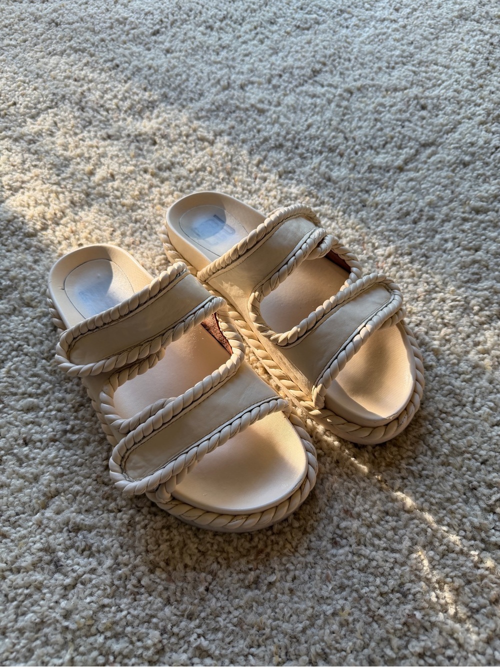 Bibi Lou Rope Trim Platform Sandals - Size 38